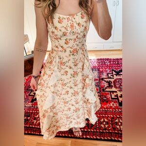 NWOT Belle Poque Floral Cream Dress Sz Small